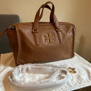 Tory Birch Medium Britten Satchel - Tan